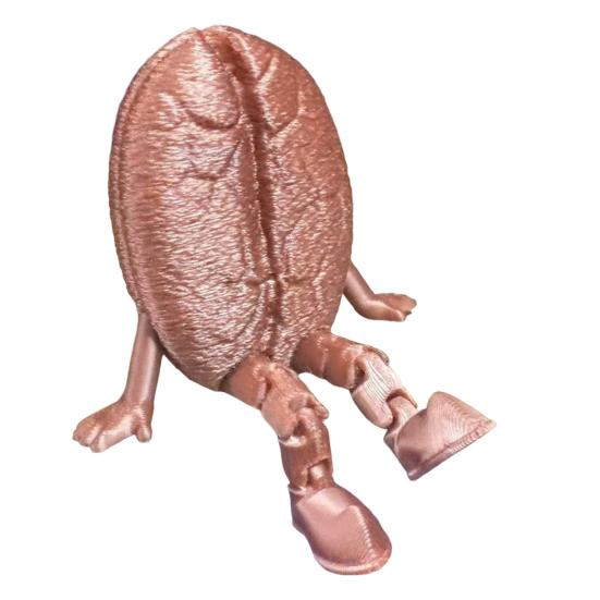 3D-печатная шарнирная фигурка кофейной кружки, подвижная настольная статуэтка, милый орнамент в виде кофейного зерна, креативный декор для офиса и дома, забавный подарок на день рождения