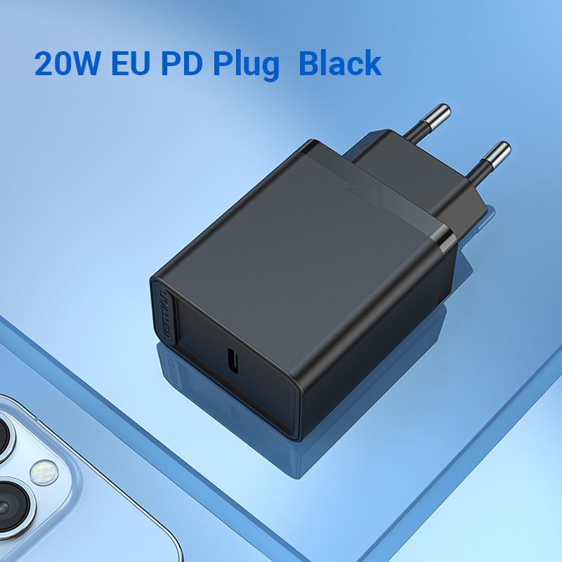 Vention PD 20W USB Charger Quick Charge 4.0 3.0 USB Type C Fast Charger for iPhone 13 12 Xs Xiaomi Phone QC4.0 QC3.0 PD Charger