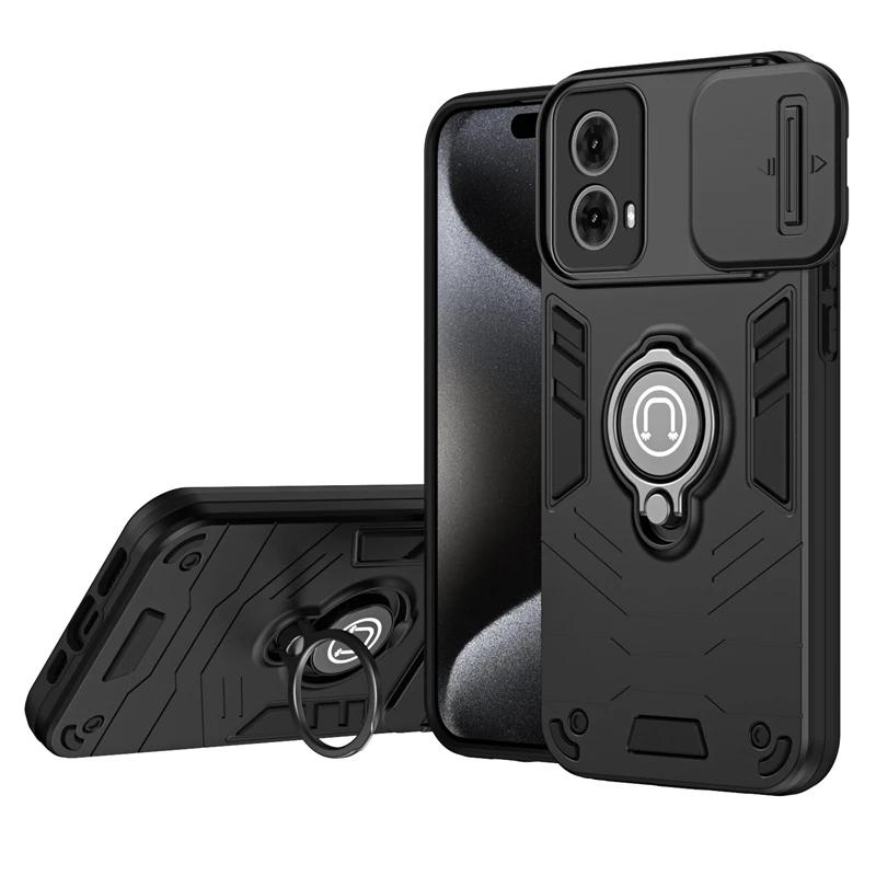 Чехол-подставка Armor Case для Moto Edge 50 40 Neo Pro Fusion G85 G55 G35 G84 G54 G64 34 24 Power 14 04S G 5G 2024 Противоударный чехол