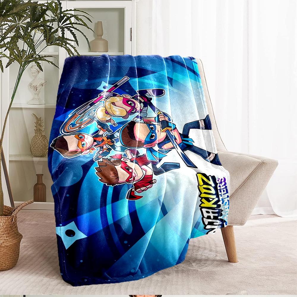 Ninja Kidz Theme Printed Blanket - Perfect for Couch, Bed, Travel & Outdoor Use | Machine Washable, Cozy & Durable.