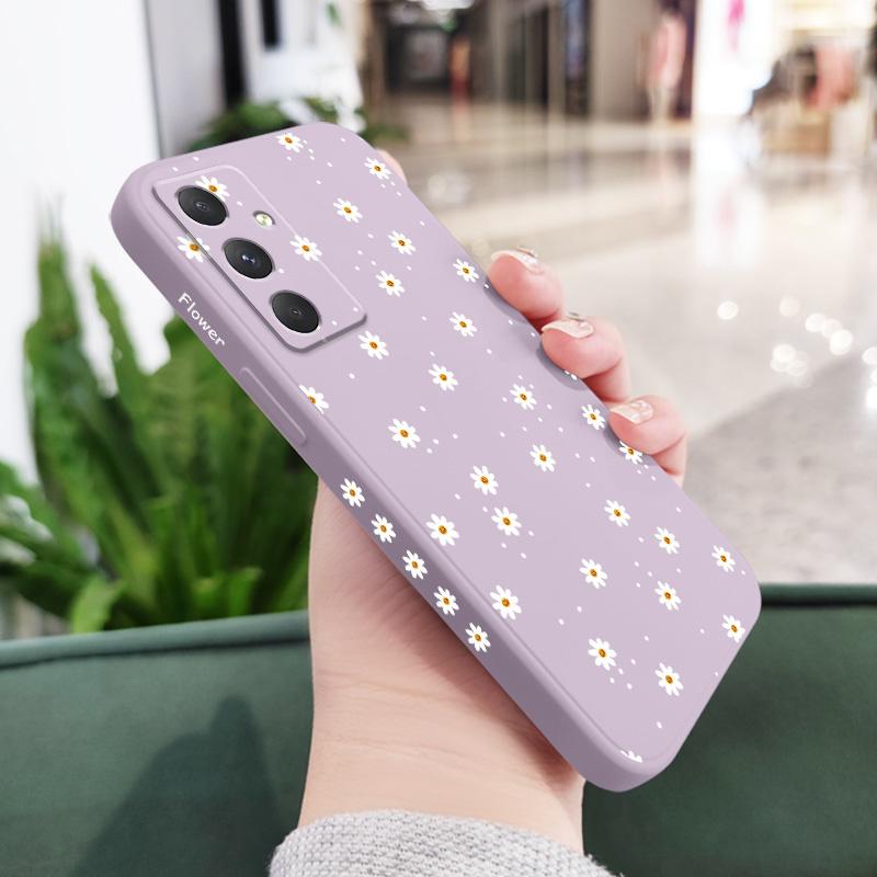 Цветочный чехол с ромашками для Samsung Galaxy A56 A55 A36 A35 A26 A25 A15 A16 A17 A07 A06 A05 A54 A34 A24 A14 A04 A04S A04E 4G 5G