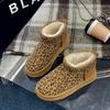 Women Platform Shoes Winter Comfortable Warm Women's Snow Boots Non-slip Wear-resistant Fashion Leopard Print Plush Short Boots
