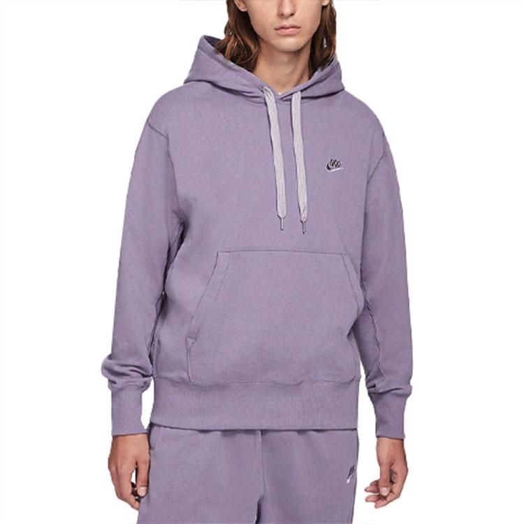 Nike Пуловер с капюшоном из французской терри, мужские топы, фиолетовый DA0024-588