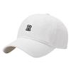 English Simple CA563 [White Fang] Hat, Letters, Logo, Cap, Design, Stylish, Men's, Women's, (White)