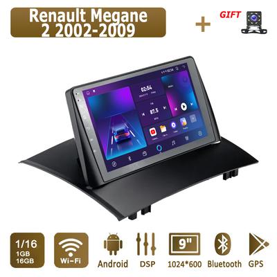 Android Car Radio For Renault Megane 2 2002-2009 Мультимедийный проигрыватель Головное устройство Стерео GPS Навигация BT WIFI 1+16 ГБ
