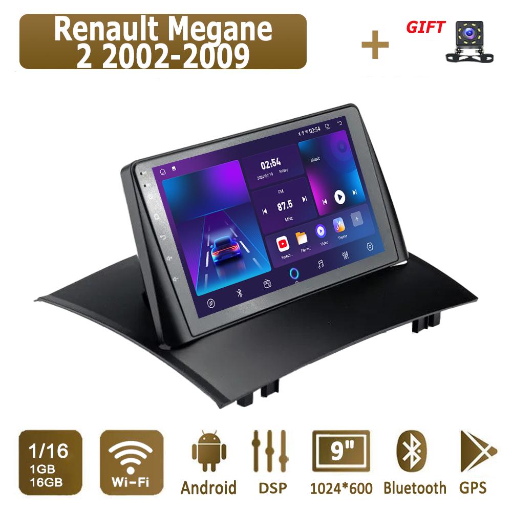 Android Carplay автомобильное радио для Renault Megane 2 2002-2009 мультимедийный проигрыватель головное устройство стерео GPS навигация BT WIFI 4+64 ГБ