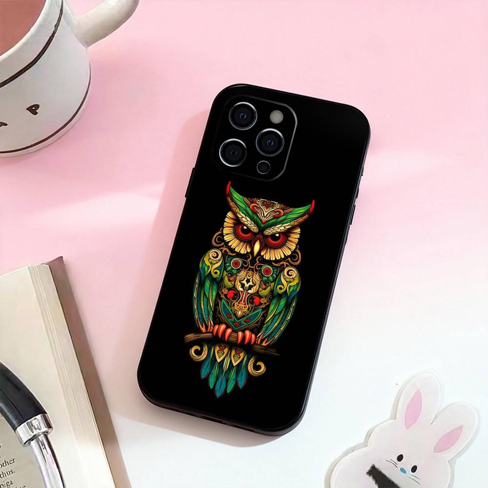 Милый Чехол-Сова Для iPhone 17,16,15,14,13,12,11 Plus,Pro,Max,XS Силиконовый Мягкий Чехол