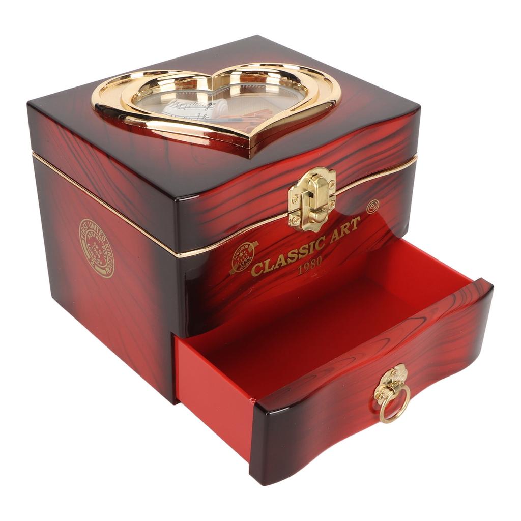 Rotating Ballerina Dancer Music Box Nostalgic Elegant Dancing Girl Musical Jewellery Box for