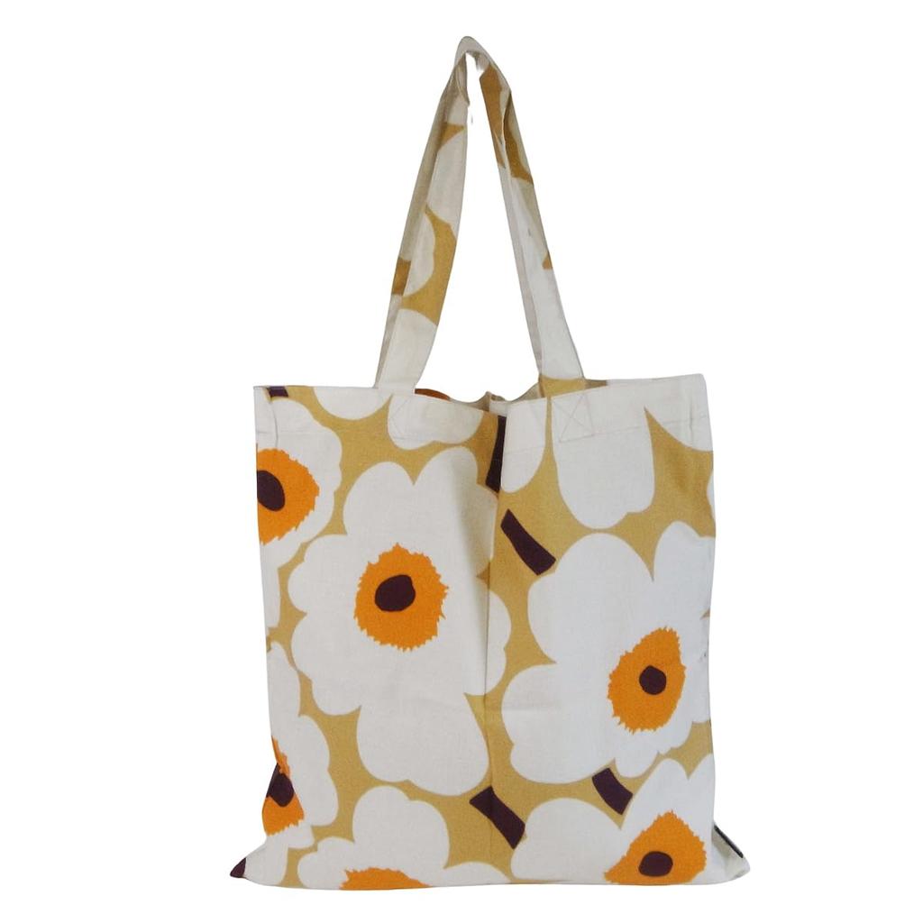 Marimekko Pieni Unikko Сумка-шоппер, Без боковых складок, Эко-сумка (Карамель, сливки и теплый апельсин) [Параллельный импорт]