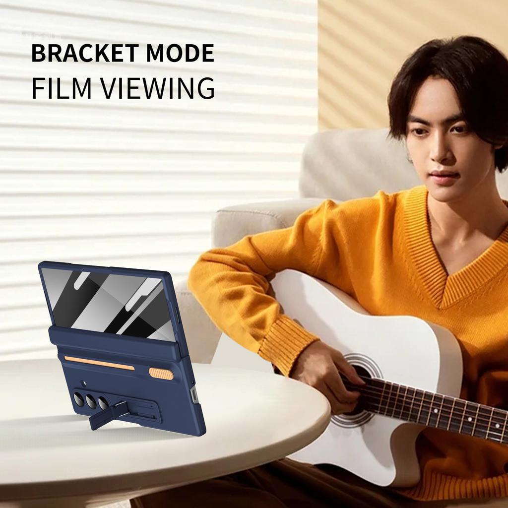 Чехол-подставка для телефона Samsung Galaxy Z Fold7 5G с защитным стеклом для экрана и стилусом