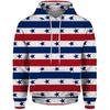Autumn and Winter Male Clothes Digital Printing New In Hoodies & Sweatshirts Trend Clothing Five-pointed Star Hoodie Sweatshirt