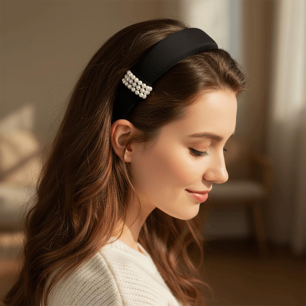 Pearls Hair Ornament Simple Headband Fashion Hair Hoop  For Women Girls