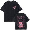 Washed Vintage Anime Bocchi The Rock Gotoh Hitori Graphic Tshirt Men Women Casual Cotton Oversized T Shirts Streetwear Unisex