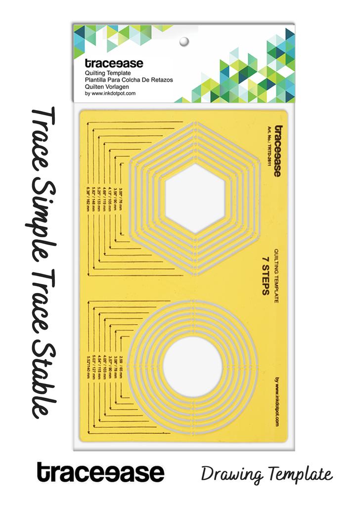 Traceease Шаблоны для квилтинга Трафареты для швейной машины своими руками Линейка для квилтинга Инструменты для квилтинга, шестиугольник и круг