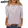 Summer Women's Casual Seven-quarter Sleeve T-shirt Holiday Shirt