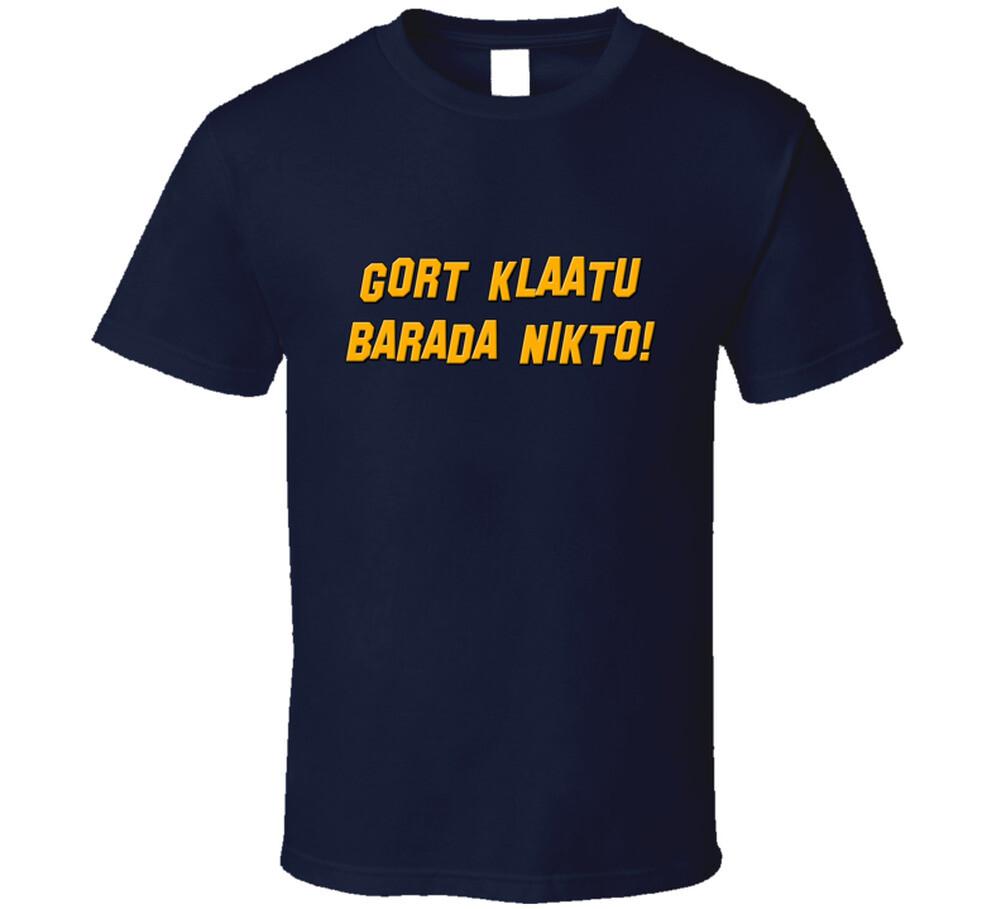The Day the Earth Stood Still Gort Klaatu Barada Nikto T Shirt Mens Womens Tees Top