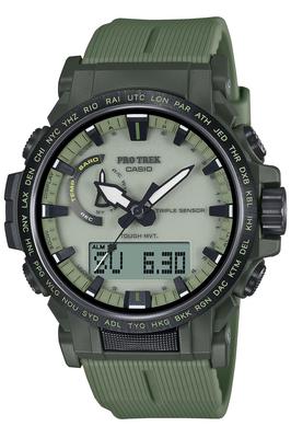 Casio Pro Trek Climber Line Solar Сделано с использованием биомассы Зеленый Радиоуправляемые часы, Пластик, PRW-61LD-3JF, Мужские,