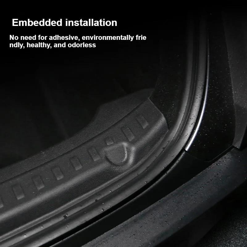 fwujn6 TPE Trunk Guards for Tesla Model Y Juniper 2025 Rear Trunk Door Sill Protector Cargo Threshold Sill Cover Car Rear Bumper Guards