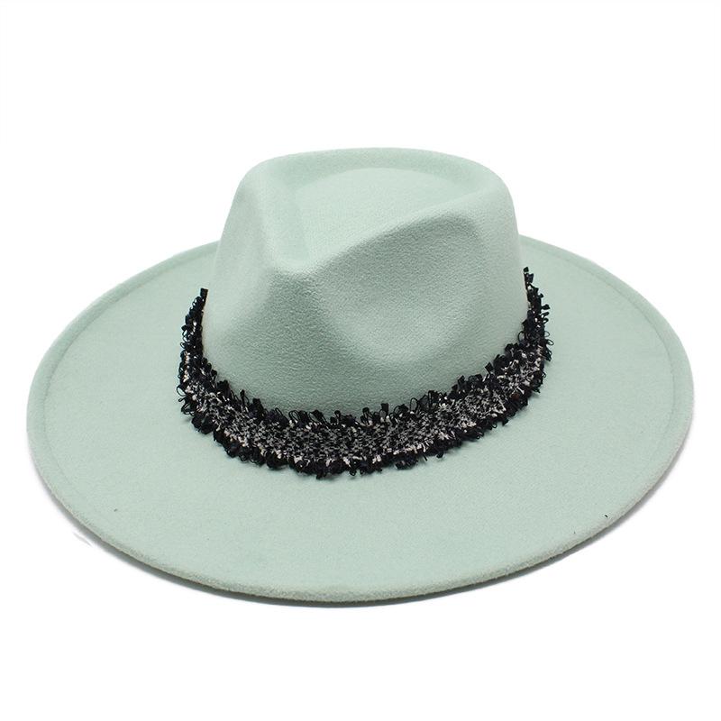 Water Drop Top Jazz Hat, Men'S And Women'S Woolen Hat, Felt Hat