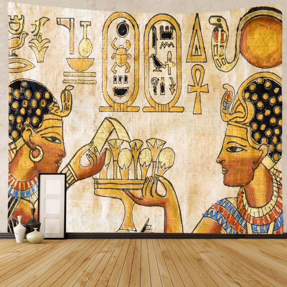 Egyptian Mythology Decorative Tapestry Mandala Bohemian Hippie Wall Tapestry Sphinx Landscape Room Bedroom Wall Decor Tapestr