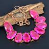 Pink Tourmaline Gemstone Copper Jewelry, Handmade Beautiful Necklace Jewelry Adjustable Necklace For Love