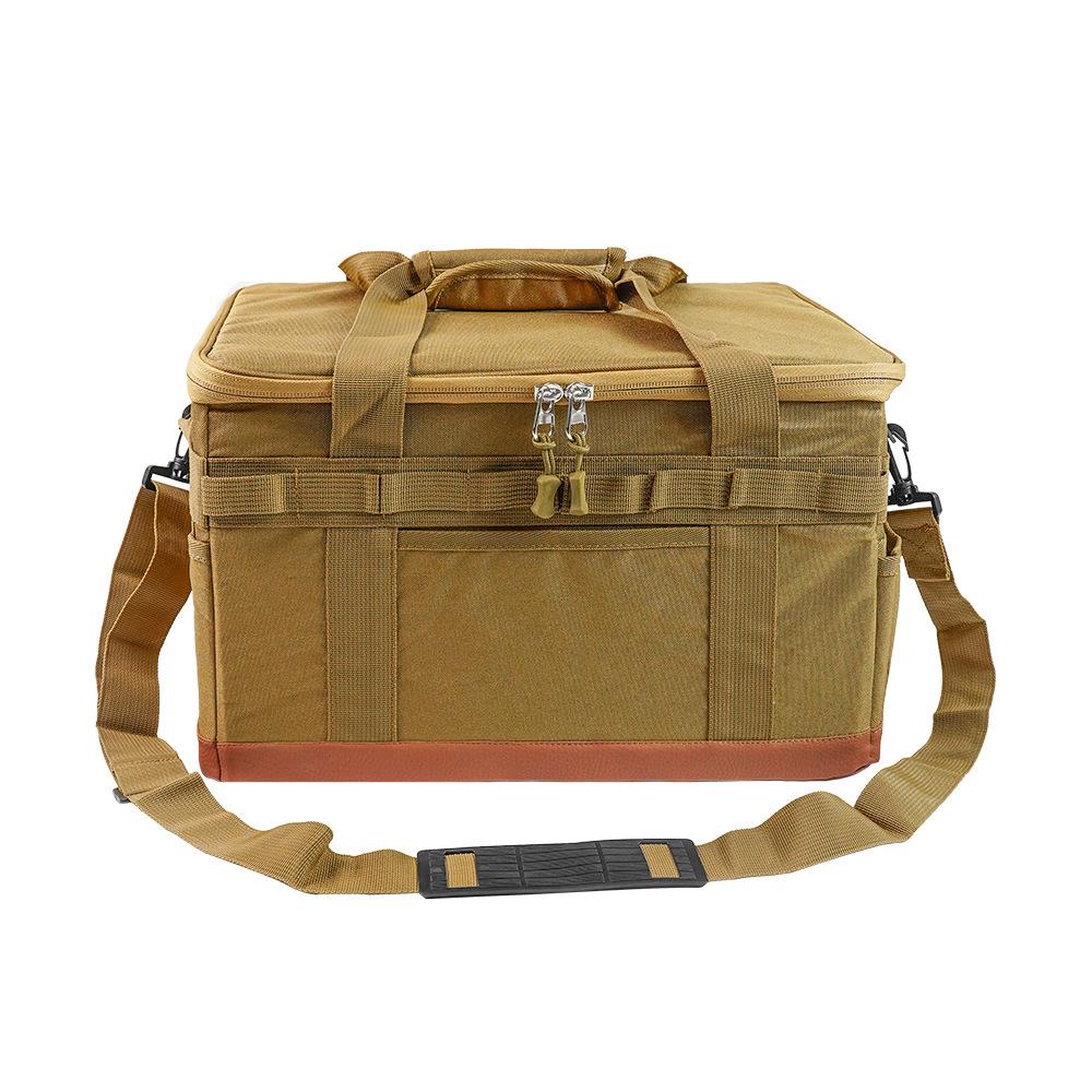 Портативная большая сумка для кемпинга на молнии, сумка для переноски кухонной посуды с противоаварийной плитой, многофункциональная прочная