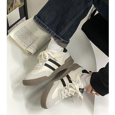 Ретро кожаные немецкие кроссовки женские весна-лето новые универсальные дышащие мягкие кроссовки на подошве повседневная спортивная обувь