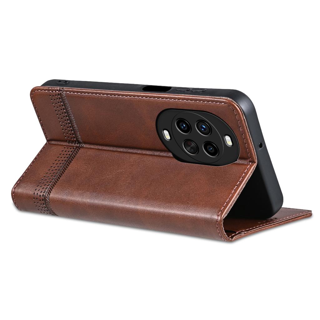 AZNS For Huawei nova 14 Pro 5G Case Cowhide Texture PU Leather Wallet Phone Cover