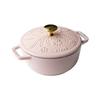 Margaret Sorbet Rose a Cast Iron Enamel Pot Suitable for Rice Cooking Induction Number Official Japanese Margaret Sorbet Rose Wa-NABE 16cm,
