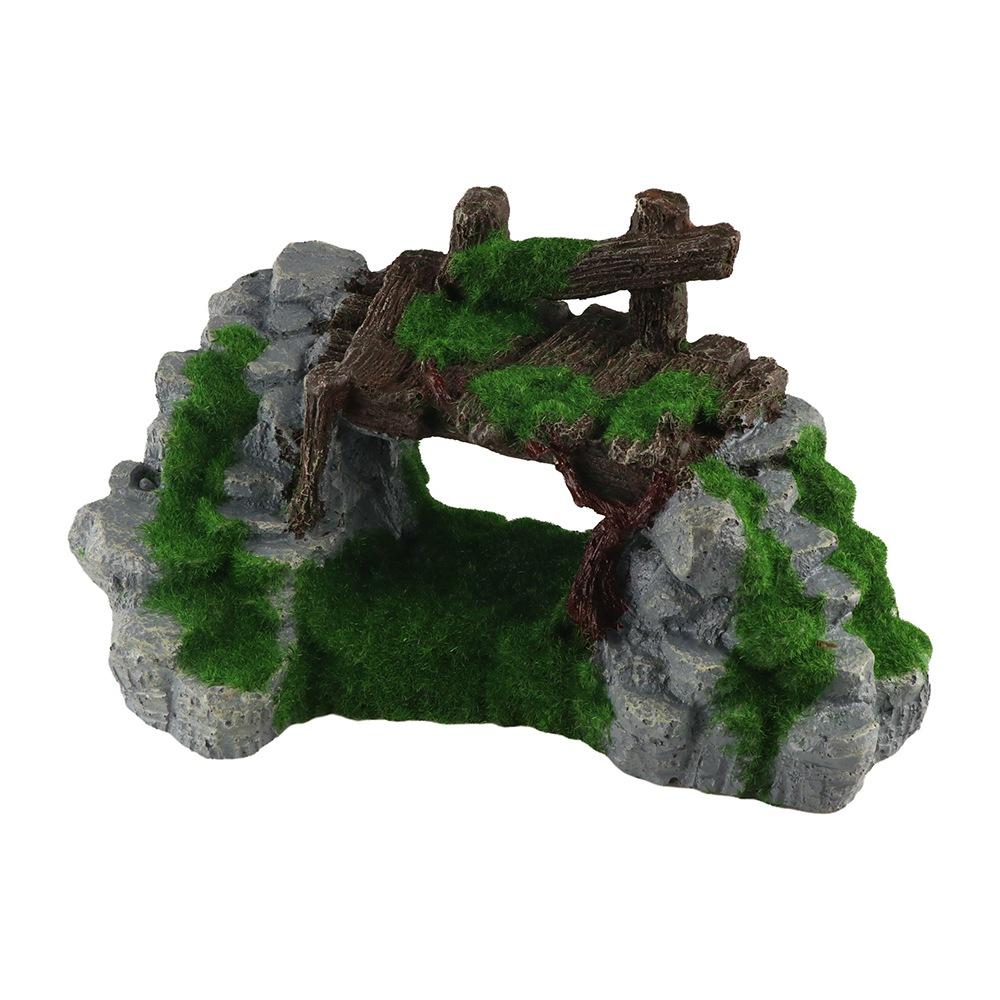 Moss Rockery Shape Decoration Landscaping Creative Bridge Ornament Fish Tank Ornaments Fish Tank