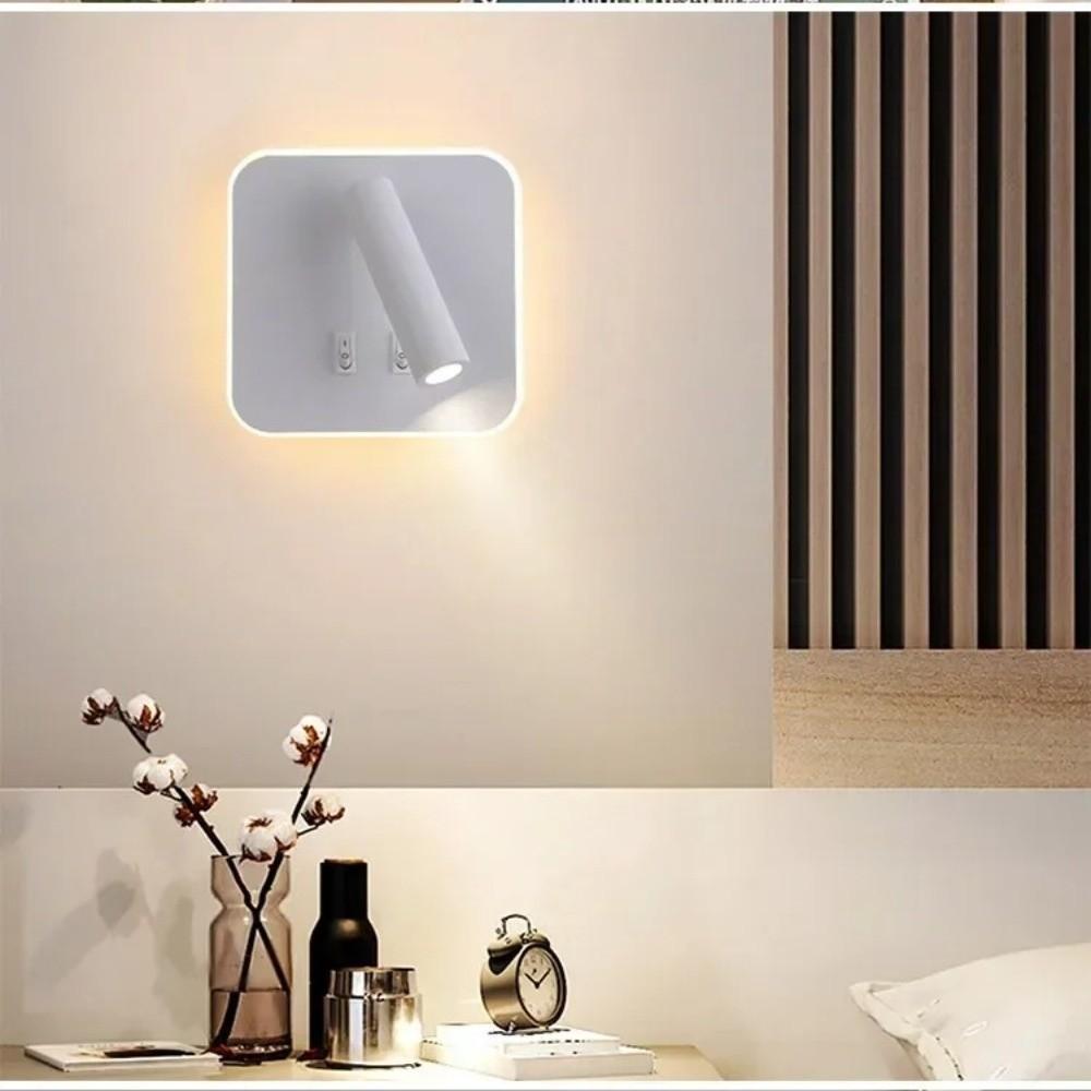 350 Degree Rotating Reading Wall Lamp Square Rotating Light Atmosphere Lighting  Wall Atmosphere
