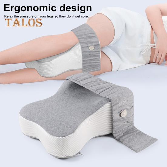Подушка для ног Comfort Knee для спящих на боку, подушка для ног из пены с эффектом памяти для облегчения боли в спине и пояснице, эргономичная подушка для ног с регулируемым ремнем