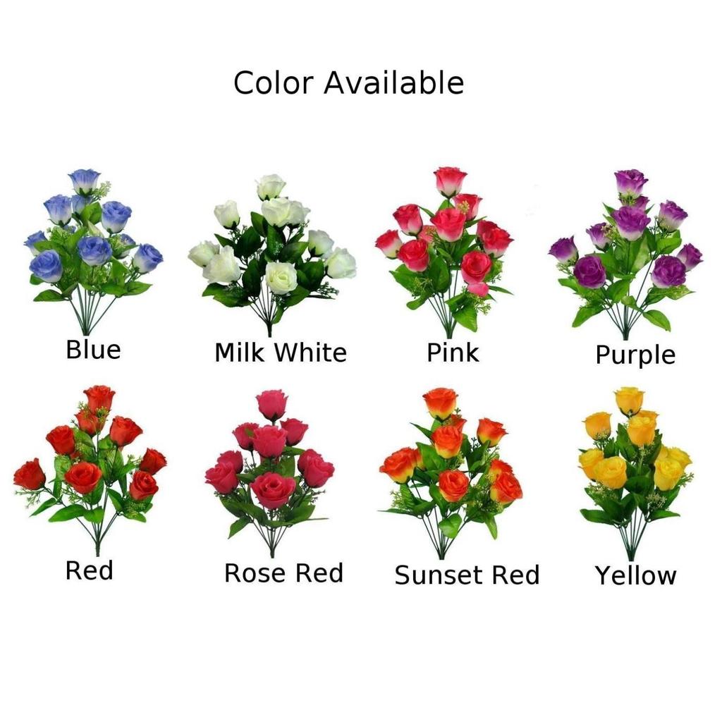 Exquisite 10 Head Silk Fake Flowers for Home and Party Decoration