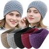 New Knitted Headband Autumn and Winter Women's Hollow Hat Warm Ear Protection Widened Headband Wool Hair Accessories Headband