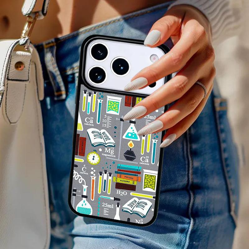 Чехол для телефона с рисунком по биологии и химии Для iPhone 17 Air 14 15 13 12 Max Чехол Для Apple 14 15 16 16e 11 Pro Max Plus Coque