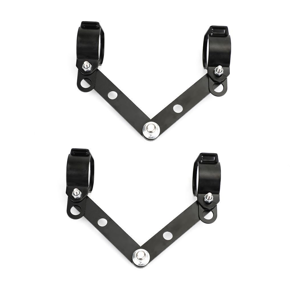 28mm-41mm Fork Black Headlight Mount Bracket Motorcycle Head Lamp Holder Adapter