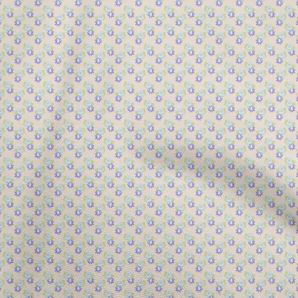 oneOone Ткань Cotton Flex Light Blue, детский швейный материал с цветами, принт, ткань по ярдам, 40 дюймов