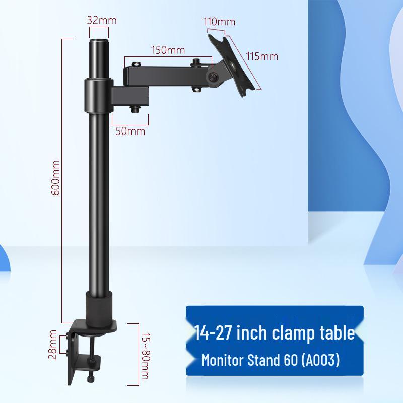 Безударная вращающаяся телескопическая подставка для монитора для экранов 14-27"