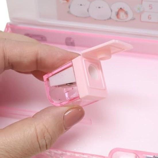 Pencil case eraser pocket double-sided opening Daifuku Enaga