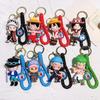 50Styles ONE PIECE Themed Keychain Cute Luffy, Roronoa Zoro, Silicone Toy Doll Key Chain Backpack Decor Small Gifts for Friend