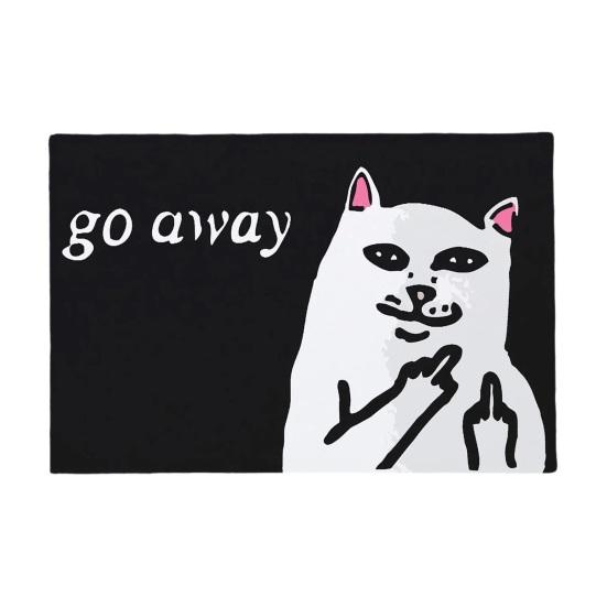 Напольный ковер с мультяшным котом, средний палец, презрение, уходи, коврик для ванной комнаты, водопоглощающий коврик для дома, Decoearion, коврик для входа в спальню
