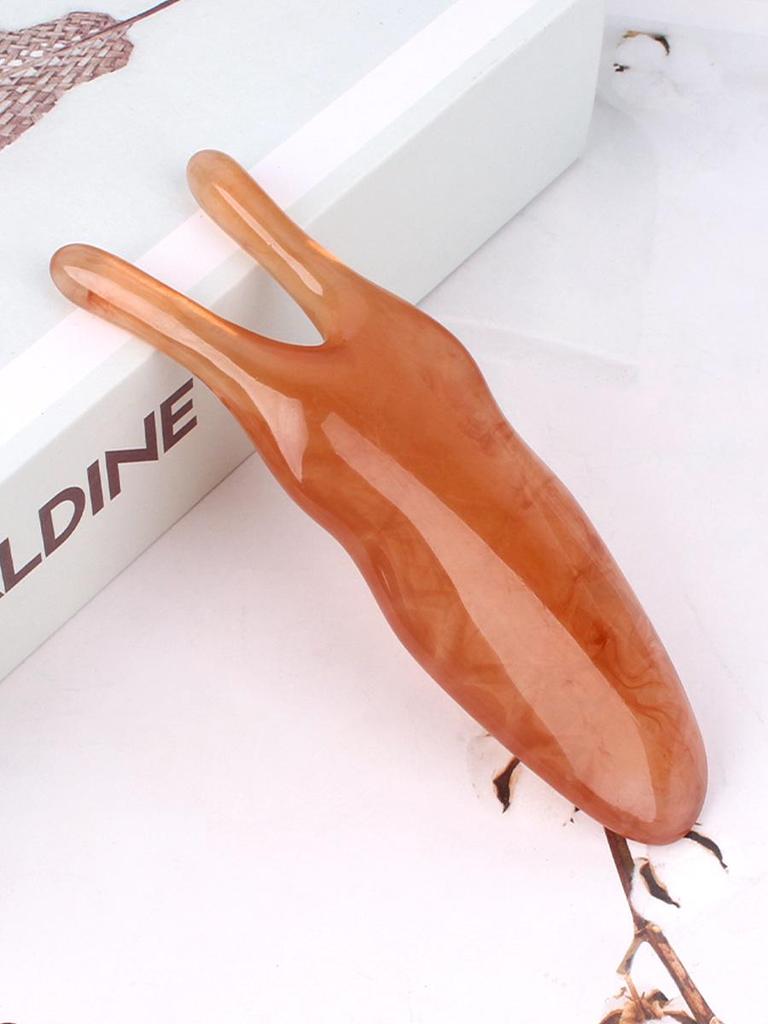 Скребок гуаша из смолы для массажа носа и лица