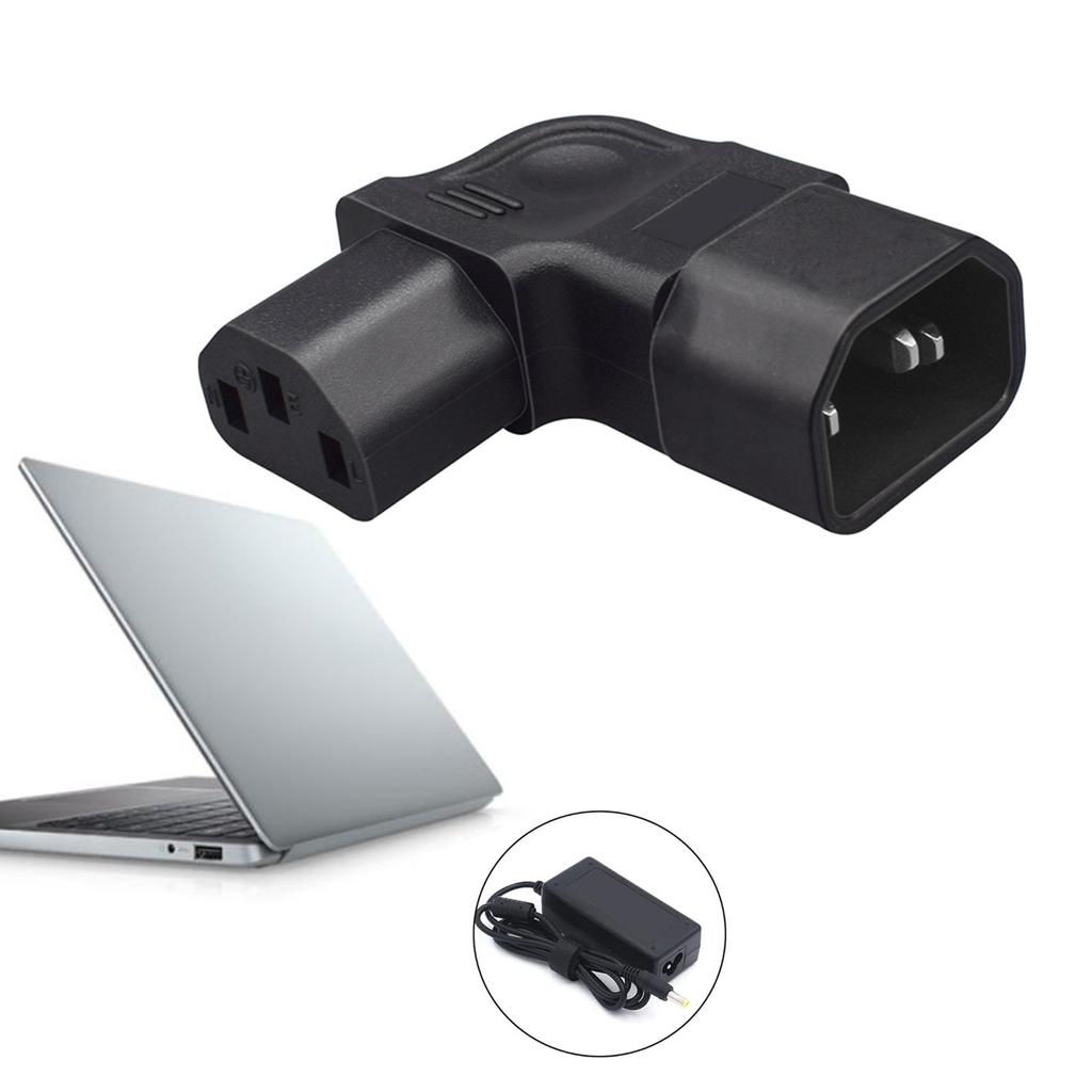 IEC320 C14 к C13, изгибающая влево вилка питания, штекер сливового цвета, переходник с переходником с женским боковым изгибом C13