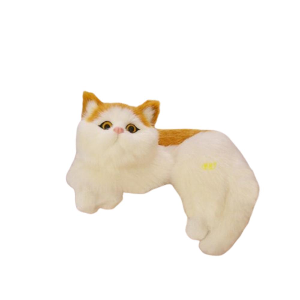 Furry Simulation Cat Hanging Ornament Realistic Fake Cat Model  for Desktop Decor
