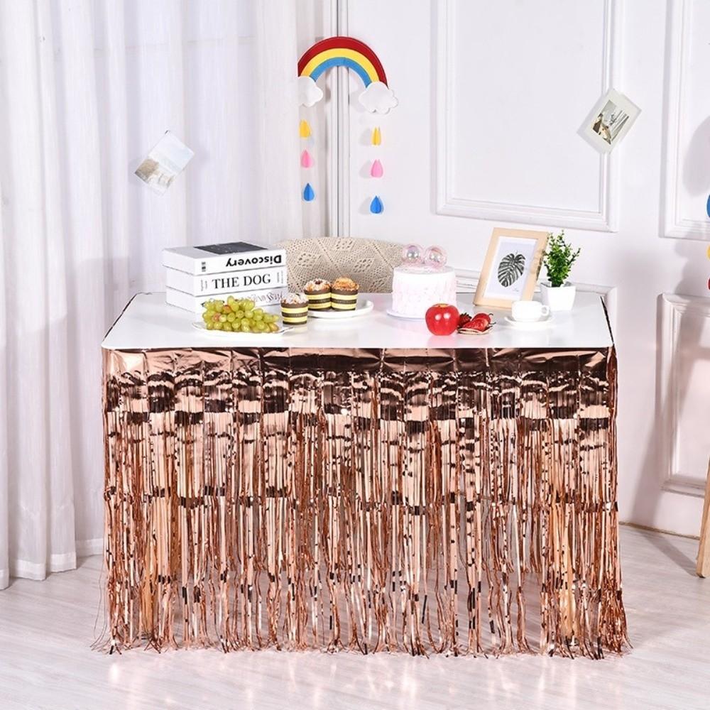 Colorful Table Skirt Tablecloths For Party Birthday Gatherings Holiday Wedding Decorations