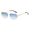 Serpentine Metal Personalized Trimmed Sunglasses Fashion Frameless Glasses Street Pography Trendy Sunglasses