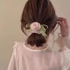 High Elasticity Mesh Yarn Hair Rope Flower Shape Ponytail Holder Decorate Hair Accessories