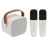 P2 Mini Karaoke Machine Портативная Bluetooth-колонка с беспроводным микрофоном для взрослых и детей, белая