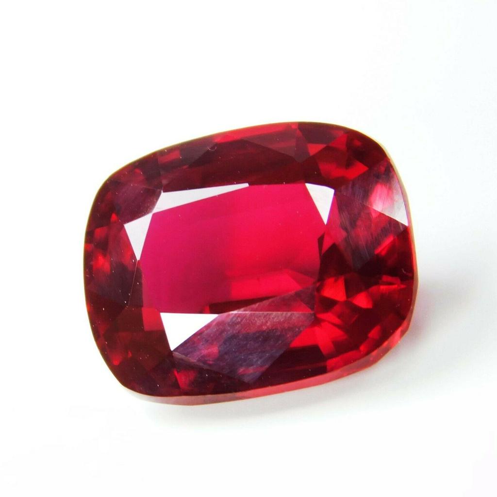 Red Cushion Cut Ring Size 8 Carat Natural Ruby Loose Gemstone