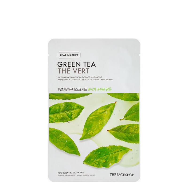 Real Nature Green Tea Face Mask Set (10 masks)